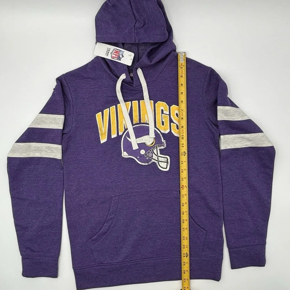 Minnesota Vikings Hoodie Mens Small NWT NFL Team Apparel Purple Pullover Logo